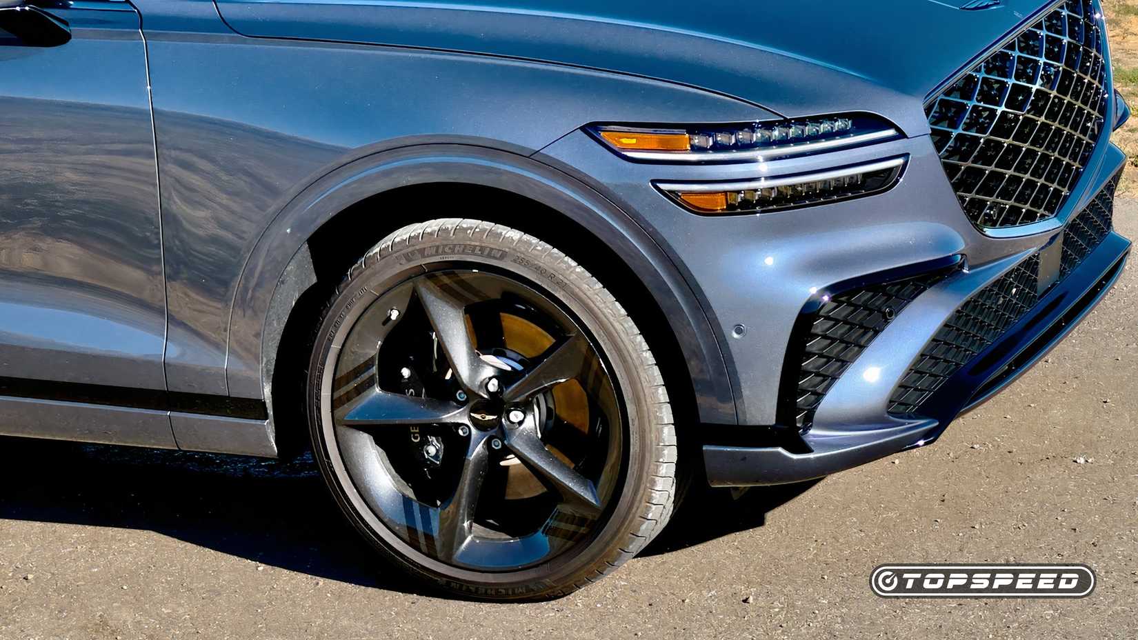 2026 Genesis GV70 3.5T Sport Prestige AWD Exterior Right Front Tire and Wheel Detail