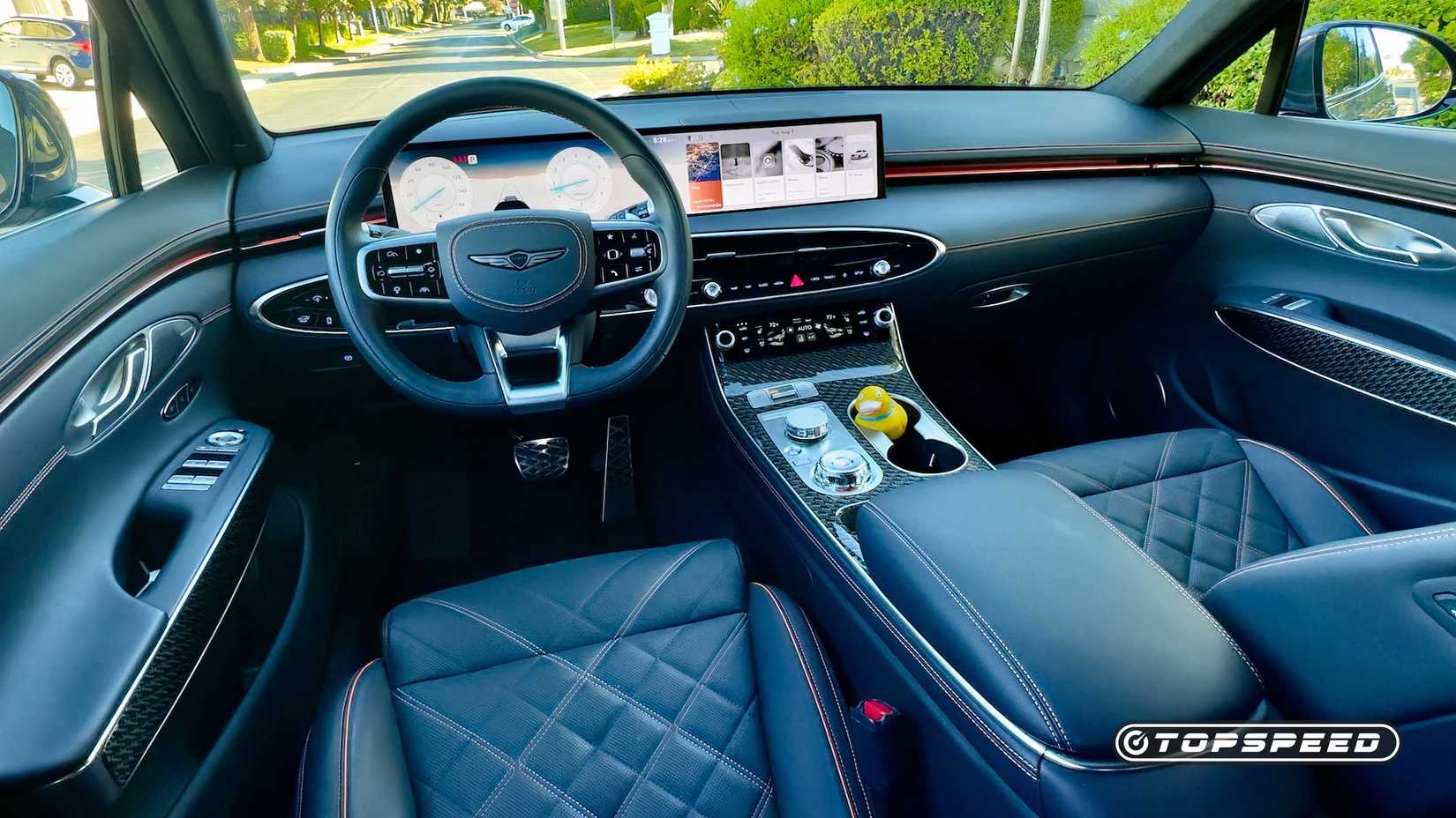 2026 Genesis GV70 3.5T Sport Prestige AWD Vista interna da cabine