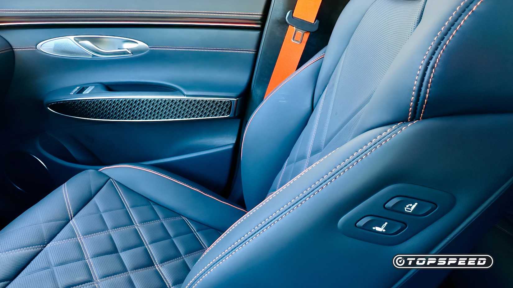 2026 Genesis GV70 3.5T Sport Prestige AWD Interior Front Passenger Seat Detail