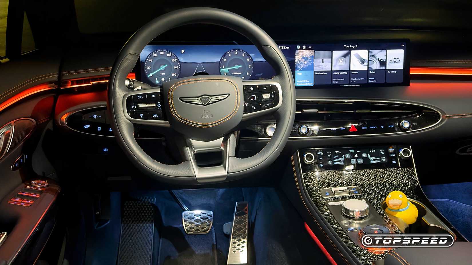 2026 Genesis GV70 3.5T Sport Prestige AWD interior shot showing dash