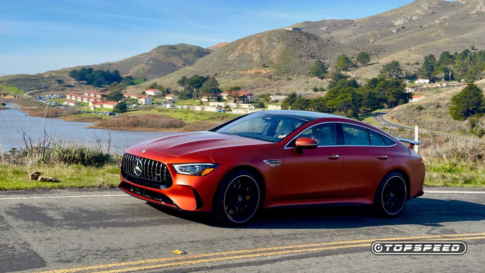 2026 Mercedes-AMG GT 63 S E Performance Exterior Left Profile On Road
