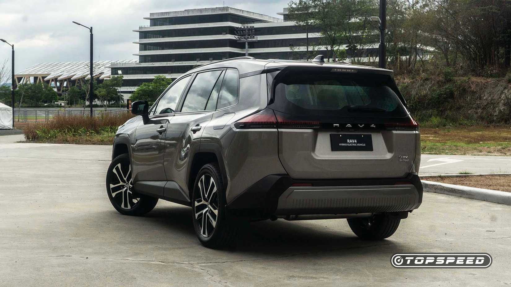 Rear 3/4 view of a 2026 Toyota RAV4 Limited
