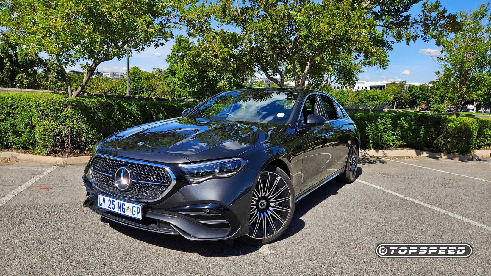 2025 Black Mercedes-Benz E-Class front shot parked in lot