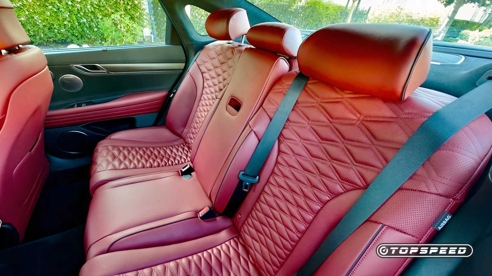 Genesis G80 3.5T AWD Interior shot of the Rear Seats