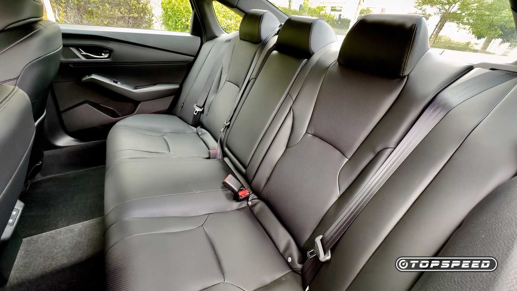 Interior shot of a Honda Accord Hybrid showing Rear Seat