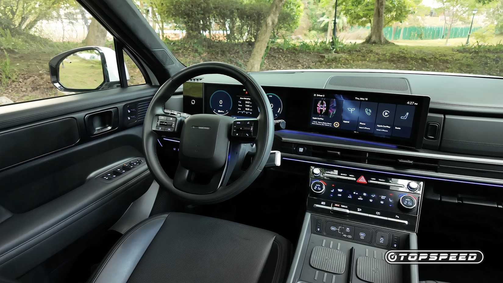 Interior of a 2026 Hyundai Santa Fe Hybrid Calligraphy