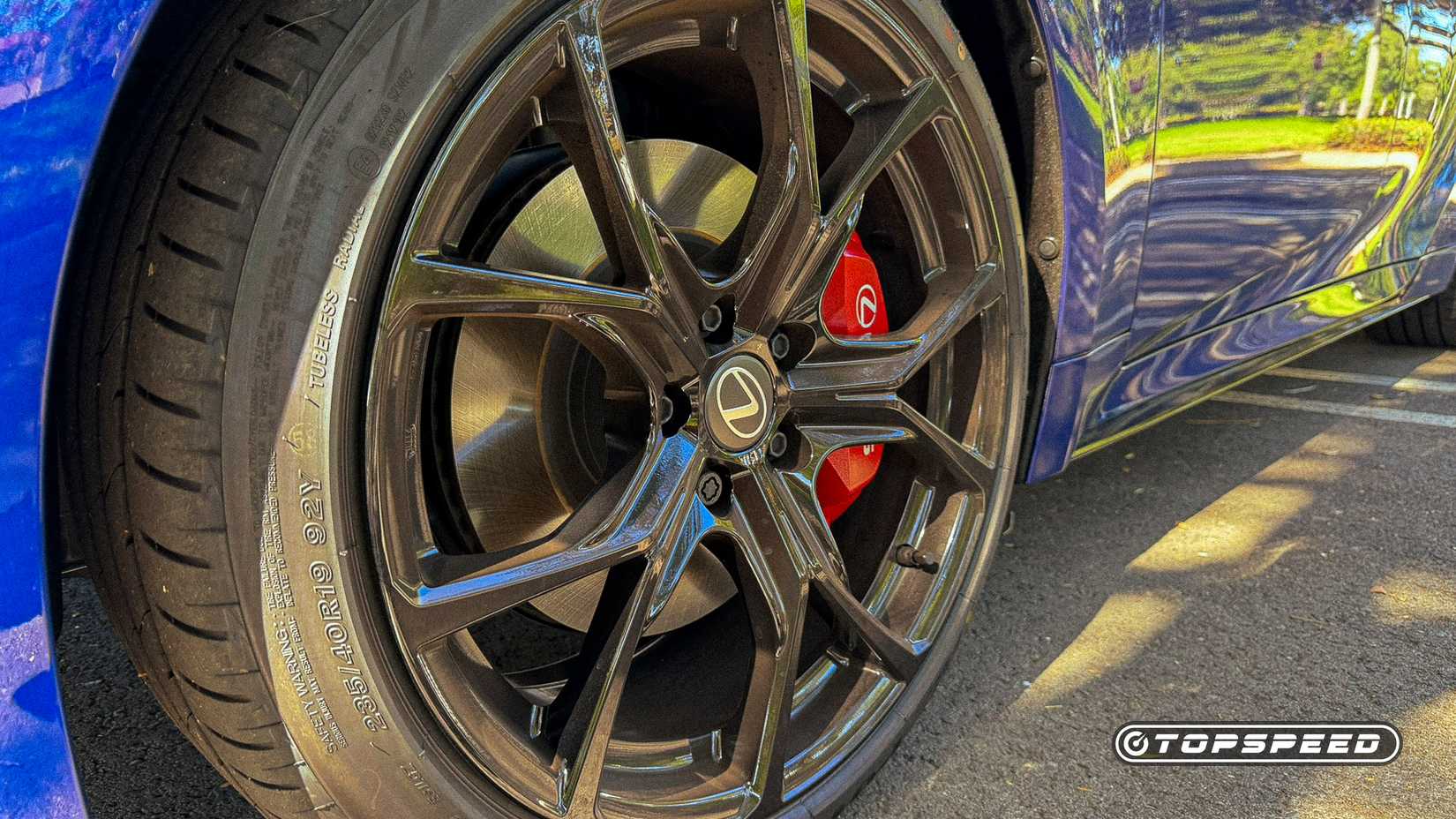Close-up shot of the 2026 Lexus IS 350 F Sport BBS wheel